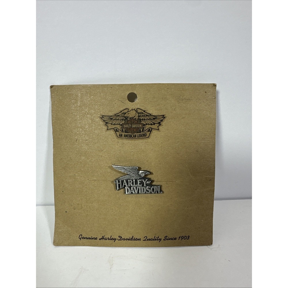 Harley Davidson Small Lapel Pin Eagle & Logo Silver Tone